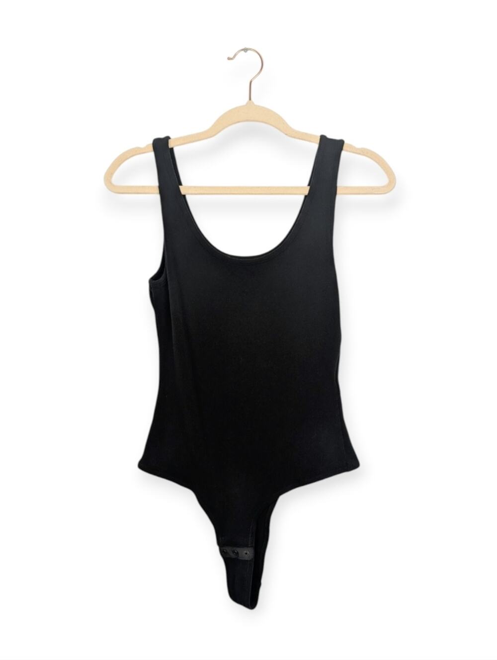 Madewell Bodysuit S True Black Tank Thong Fitted Minimalist Layering Casual